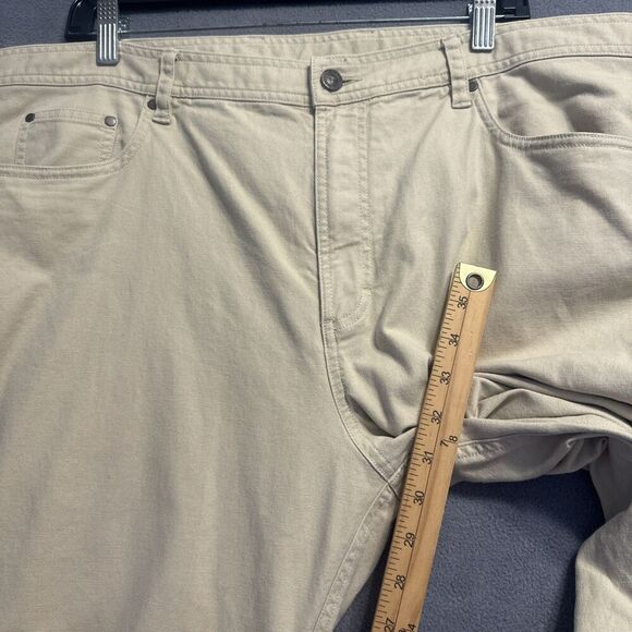 Genteal Billings Pants Classic Fit 5 Pocket Stretch Canvas Mens Size 42x32 Khaki - Picture 10 of 12